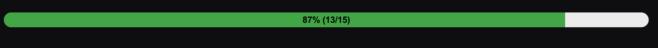Progress bar collapsed